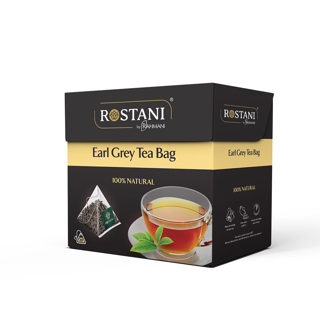 Italian 100% Natural Tea For Sale Special See-Through Silk Cloth Wrap 20 Sachets Pyramid Earl Tea Bags In Box
