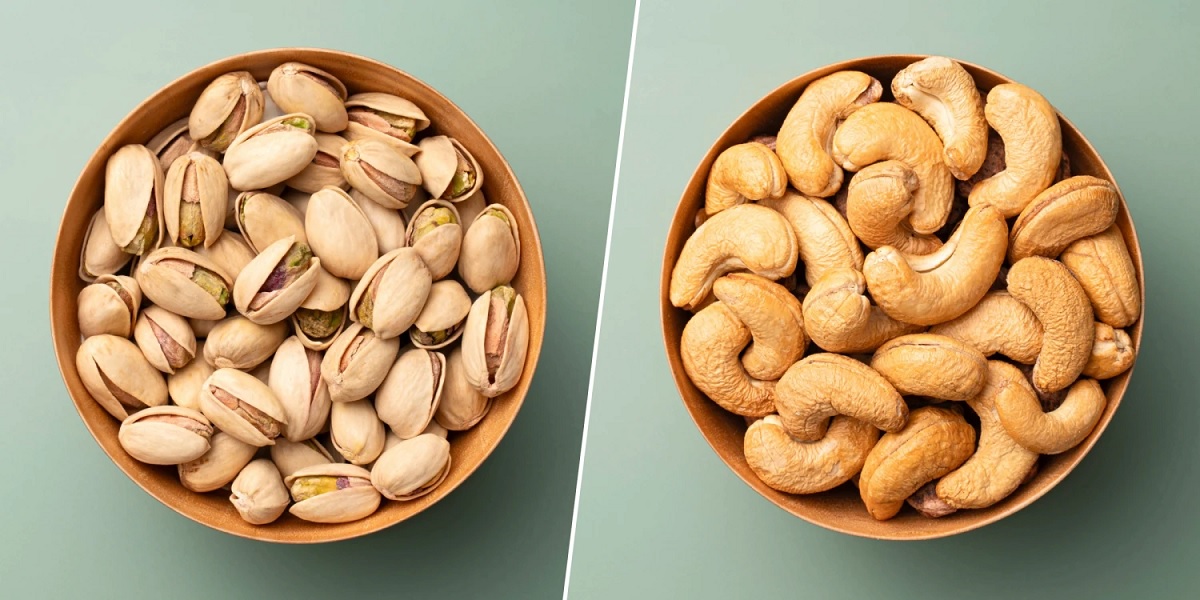 cashews and pistachios