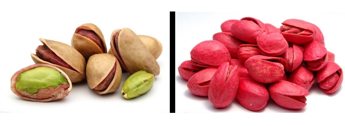 red dyed pistachios